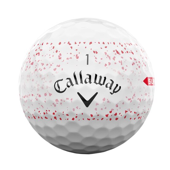 Callaway Supersoft Splatter 360 Golfbälle rot