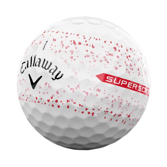 Callaway Supersoft Splatter 360 golfové míčky červená