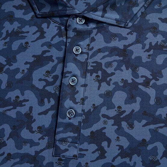 G/Fore MAPPED ICON CAMO TECH JERSEY Halbarm Polo navy