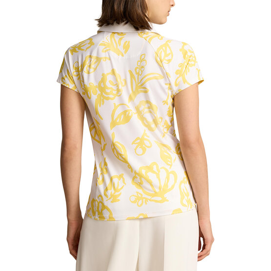 Polo Ralph Lauren polo V NECK FLOWER PRINT  s krátkým rukávem žlutá