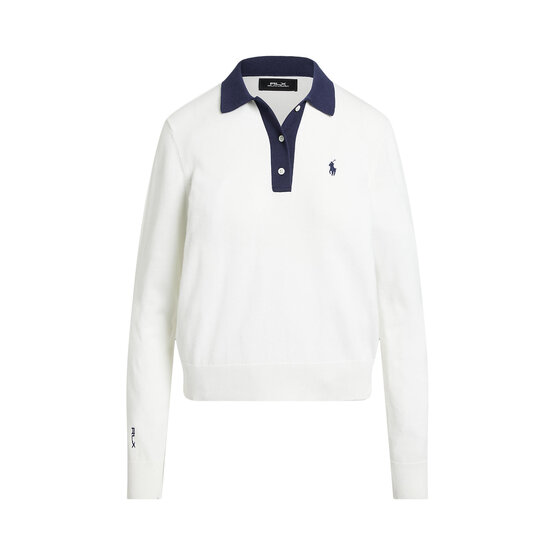 Polo Ralph Lauren  LONG SLEEVE-PULLOVER Troyer knitwear white