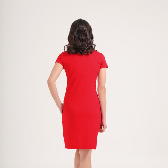 Chervo JUMBOJET šaty s krátkým rukávem červená